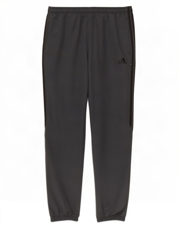 Adidas Herren-Trainingshose, Jogginghose, groß, grau, Polyester