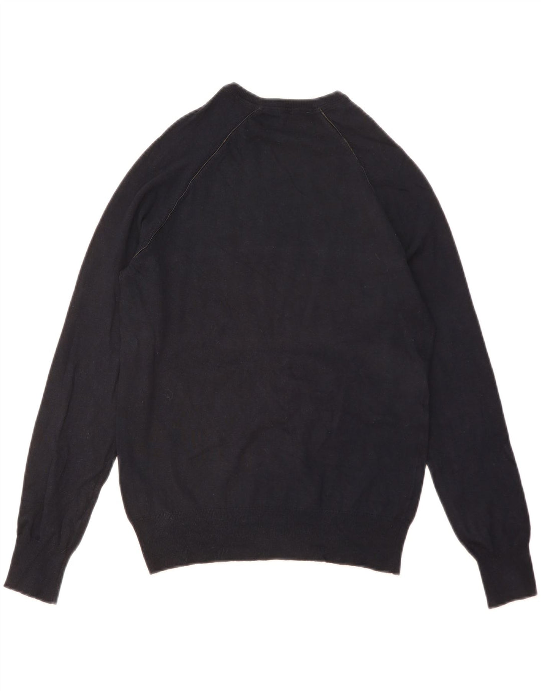 ZARA Herren-Pullover mit Rundhalsausschnitt, Größe S, marineblaue Viskose