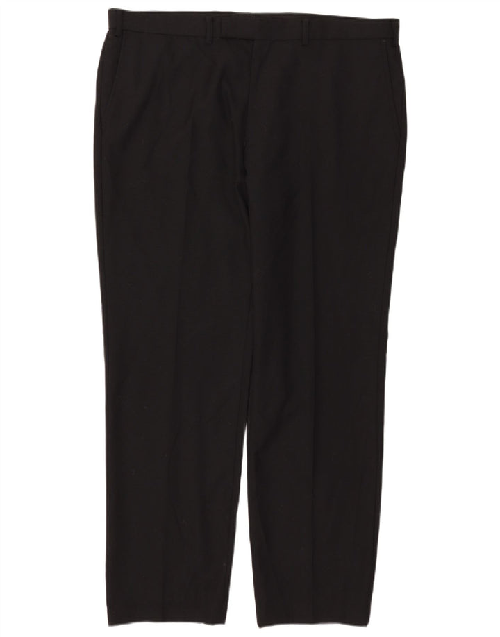Marks & Spencer Herren Autograph Gerade Anzughose W40 L31 Schwarz
