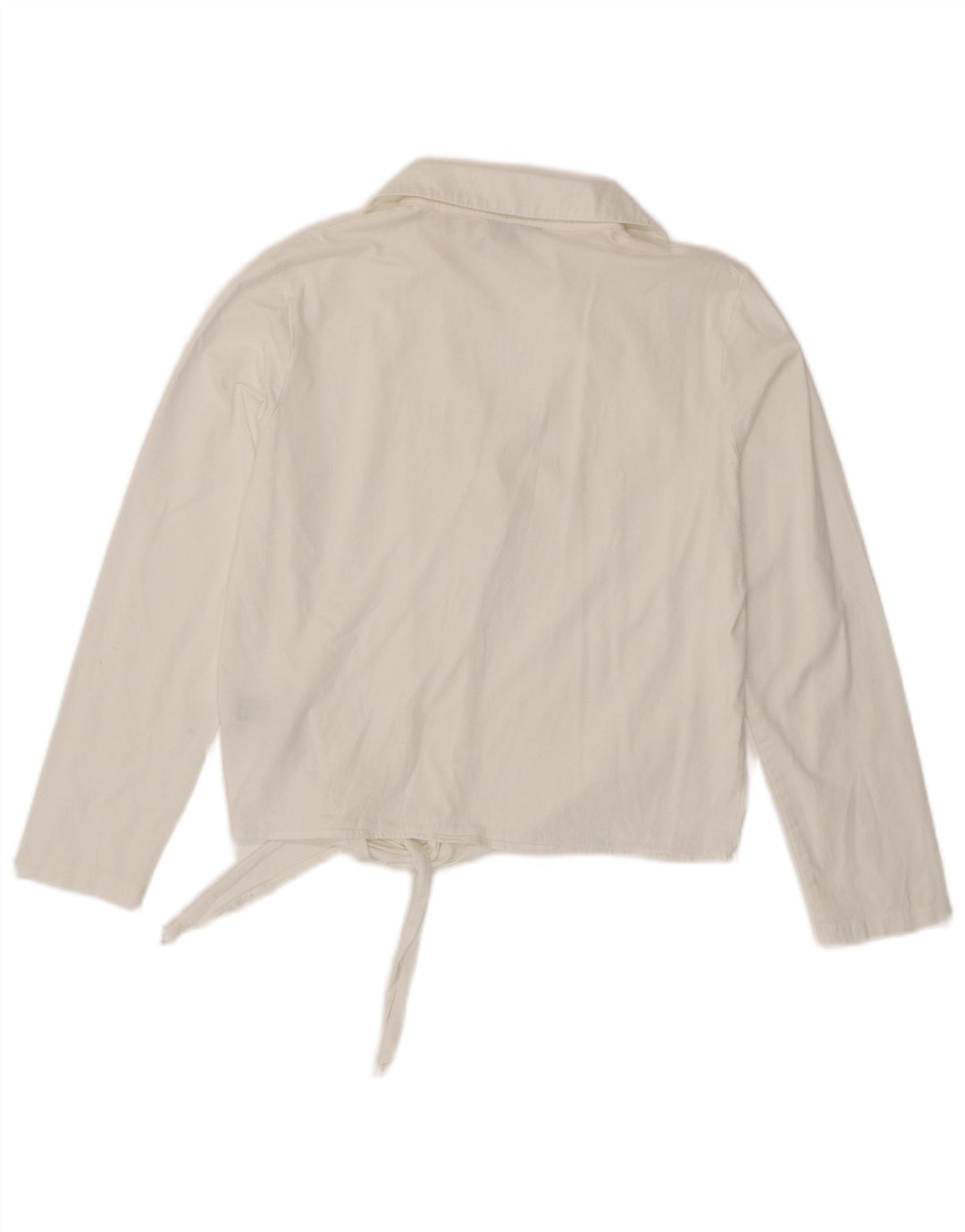 MASSIMO DUTTI Damen Pullover-Hemdbluse UK 6 XS Weiße Baumwolle