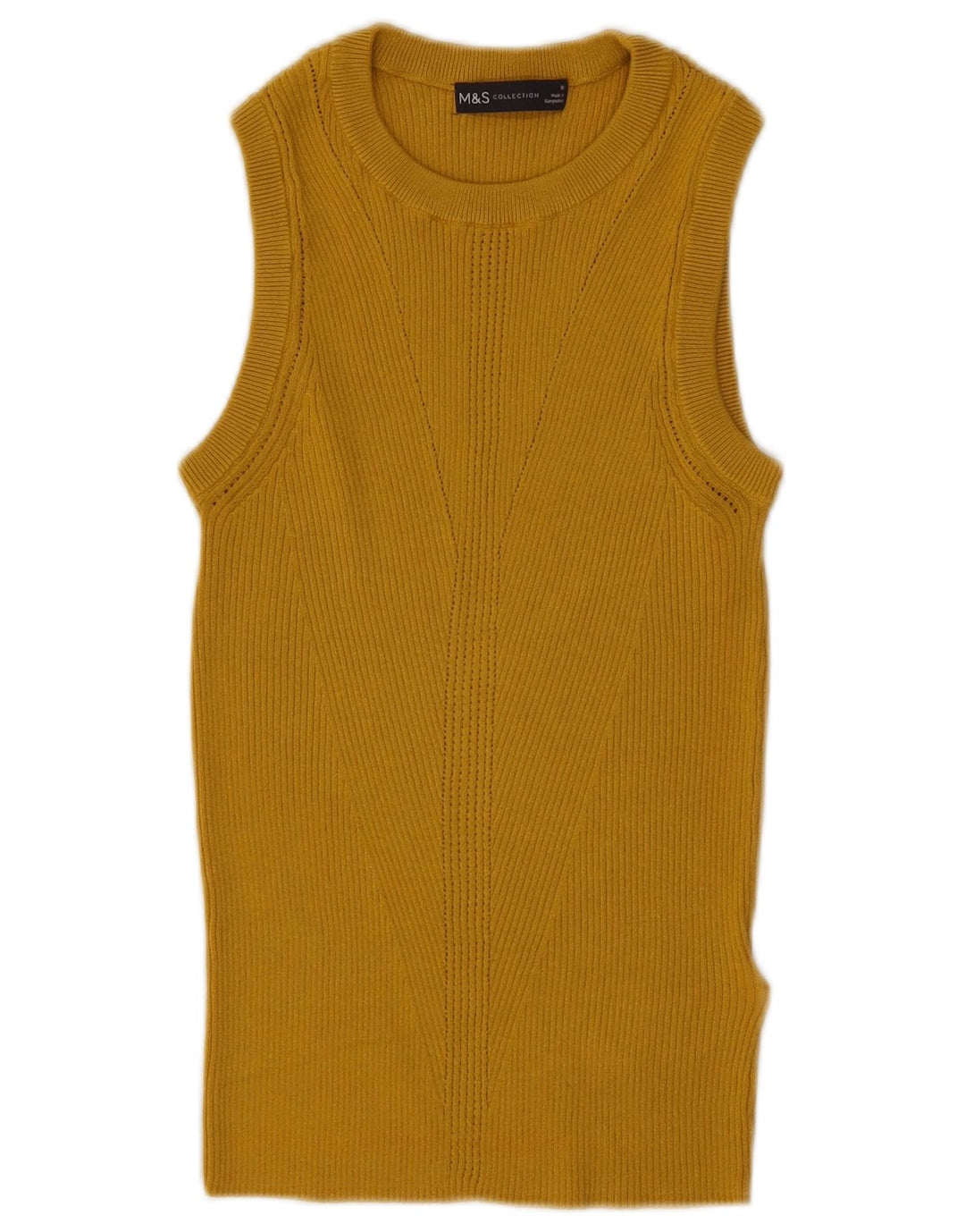 Marks & Spencer Damen Weste Top UK 10 Small Gelbe Viskose