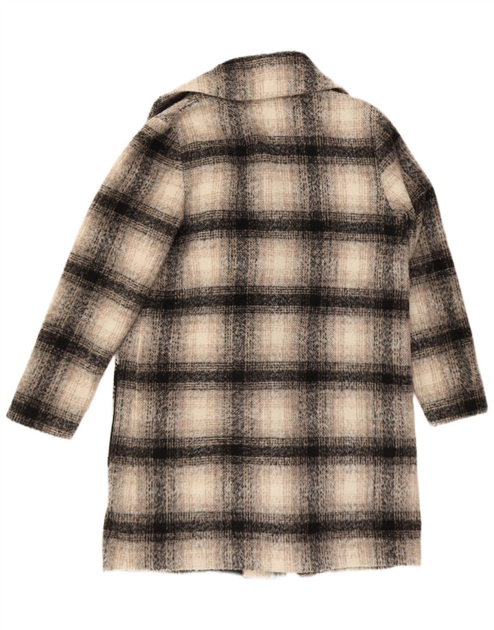 Marks & Spencer Zweireihiger Damenmantel UK 14 Large Beige Check