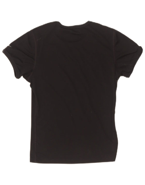 Nike Damen T-Shirt Top US 8/10 Medium Schwarz Polyester