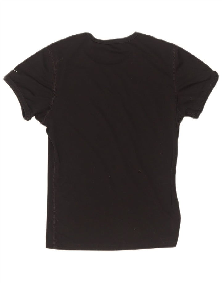 Nike Damen T-Shirt Top US 8/10 Medium Schwarz Polyester