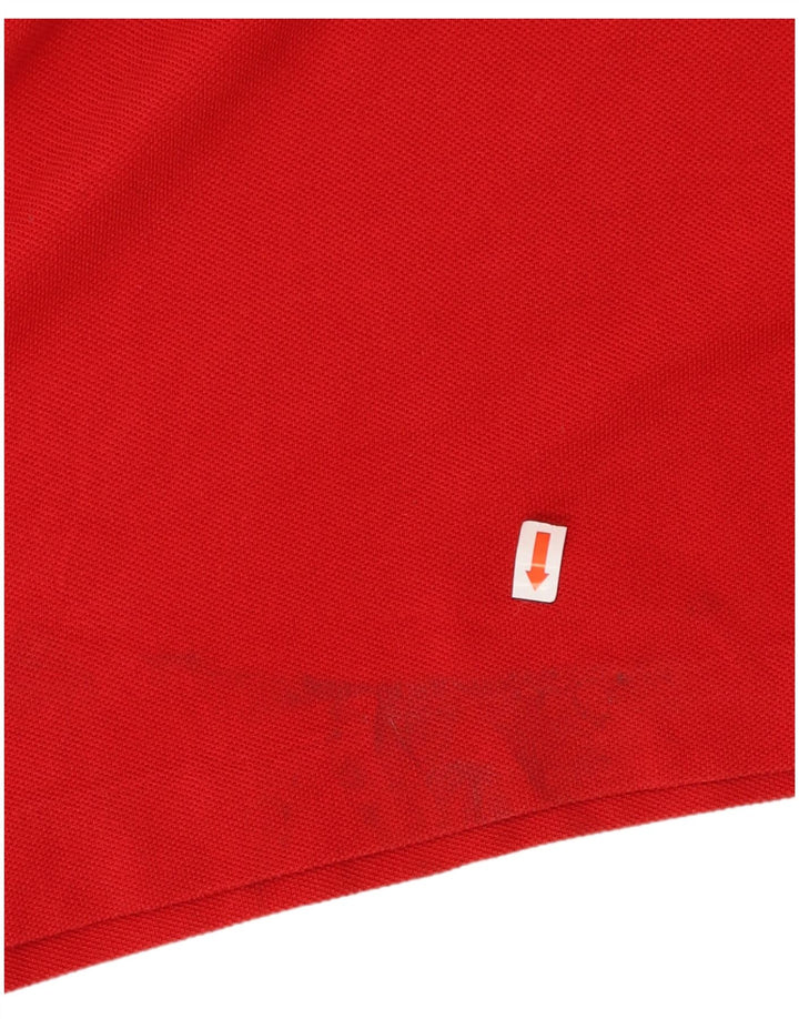 LACOSTE Herren Poloshirt Größe 7 2XL Rote Baumwolle