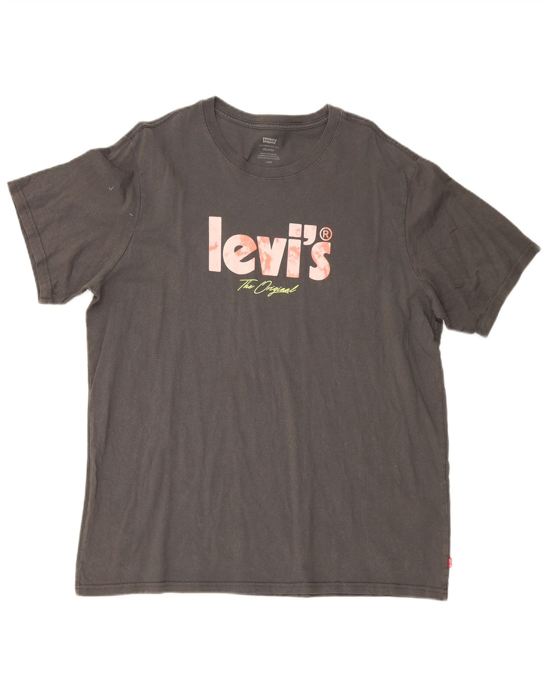 Levi's Herren Relaxed Graphic T-Shirt Top Large Grau Baumwolle