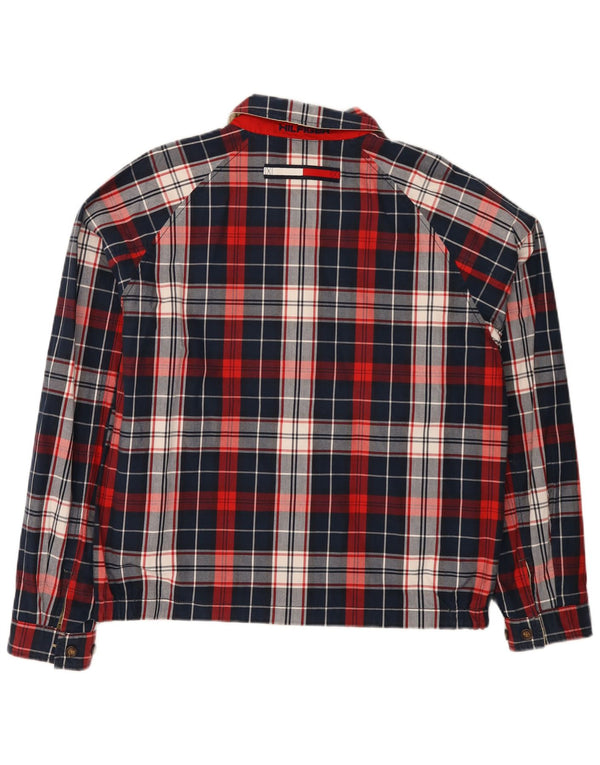 TOMMY HILFIGER Herren Wendejacke UK 38 Medium Navy Blue Check Nylon
