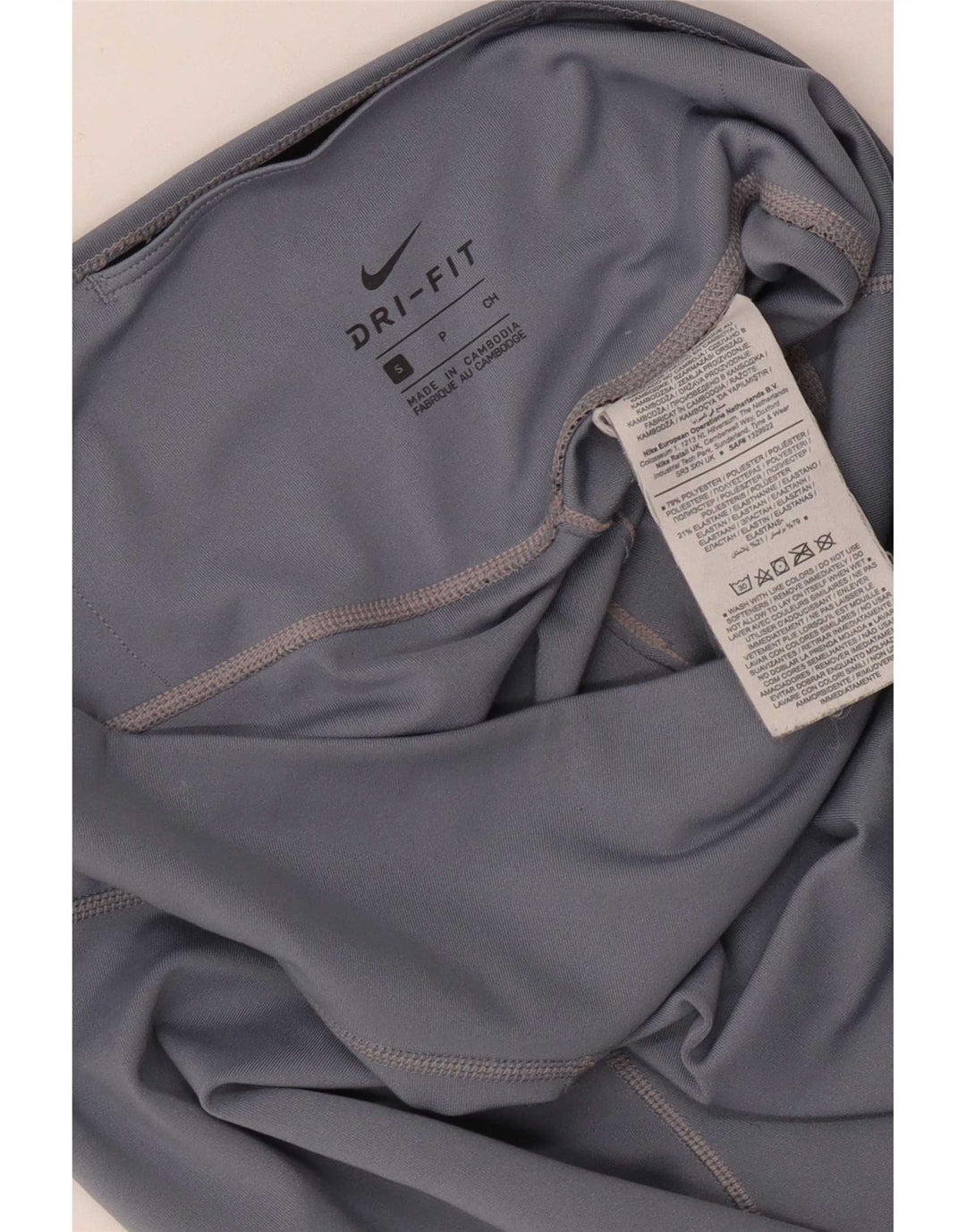 Nike Womens Dri Fit Leggings UK 8 Small Grey Polyester