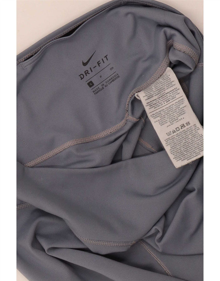 Nike Womens Dri Fit Leggings UK 8 Small Grey Polyester