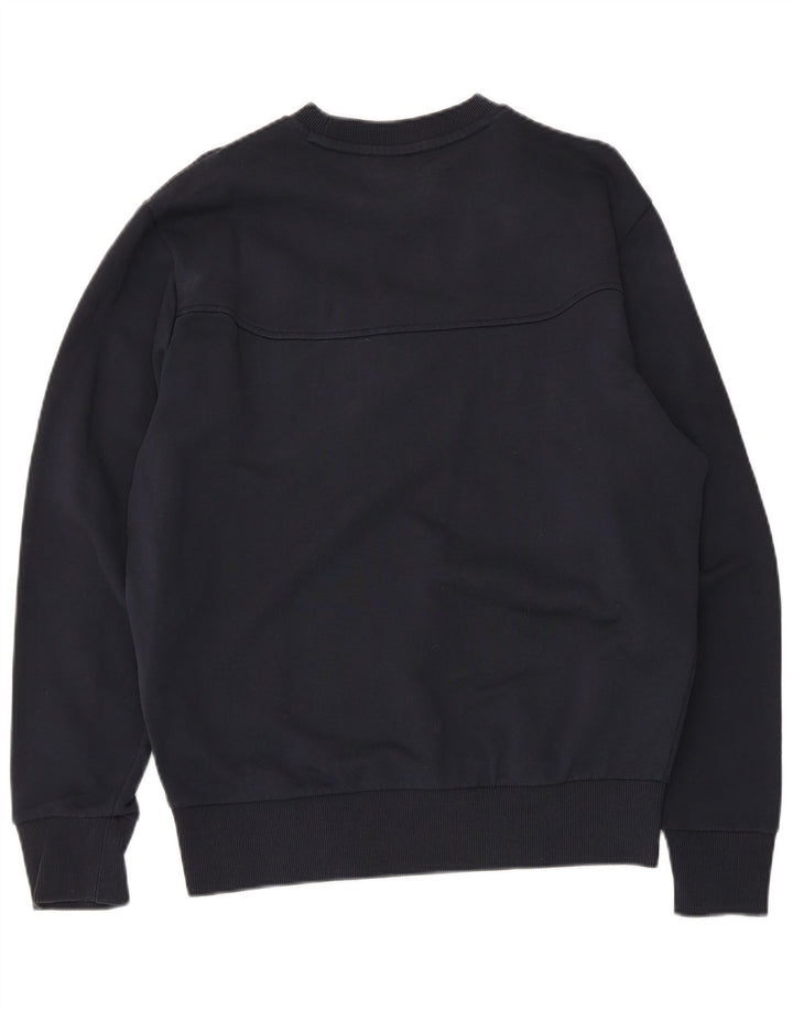 Hugo Boss Herren-Sweatshirt mit Grafik, mittlere marineblaue Baumwolle