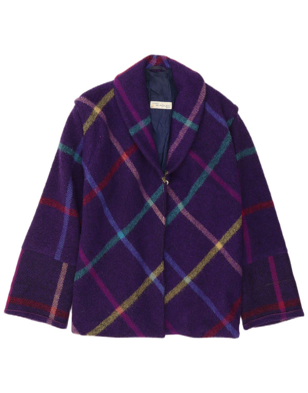 Kadlec Damenmantel UK 16 Large Purple Check