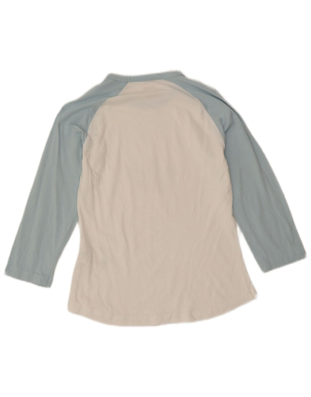 Adidas Damen Grafik-Top mit 3/4-Ärmeln, IT 44, Mittelweiß, Colourblock-Baumwolle