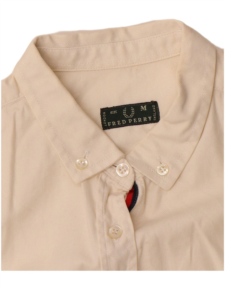 Fred Perry Damen Hemd UK 12 Medium Weiß