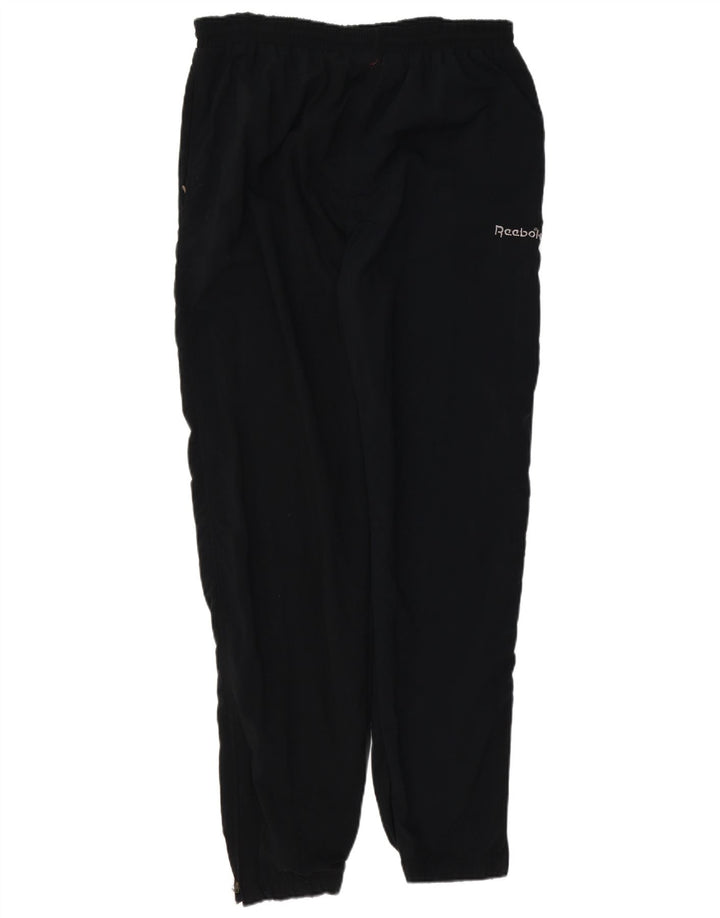 REEBOK Mens Tracksuit Trousers Joggers Large  Black Nylon