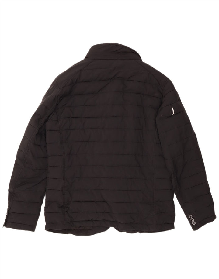 Zara Herren Wattierte Jacke UK 40 Large Schwarz Polyester