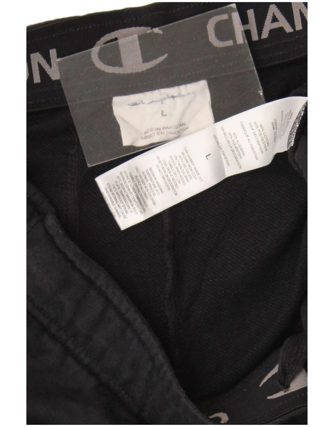 Champion Herren-Sportshorts, groß, aus schwarzer Baumwolle