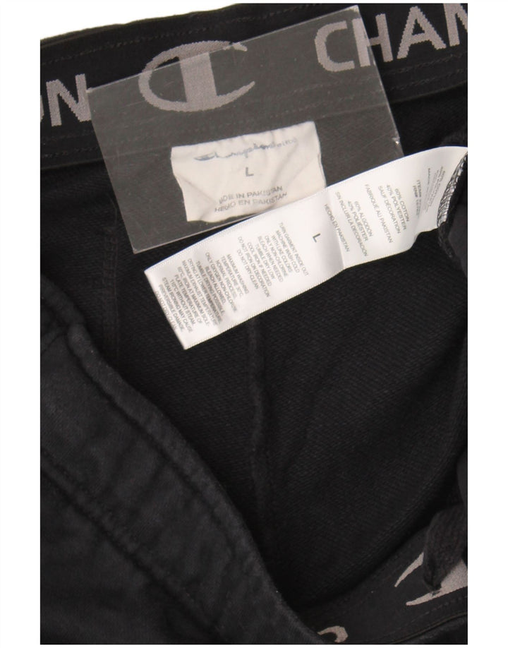 Champion Herren-Sportshorts, groß, aus schwarzer Baumwolle