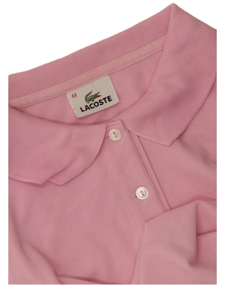 Lacoste Damen Poloshirt Größe 44 Large Pink