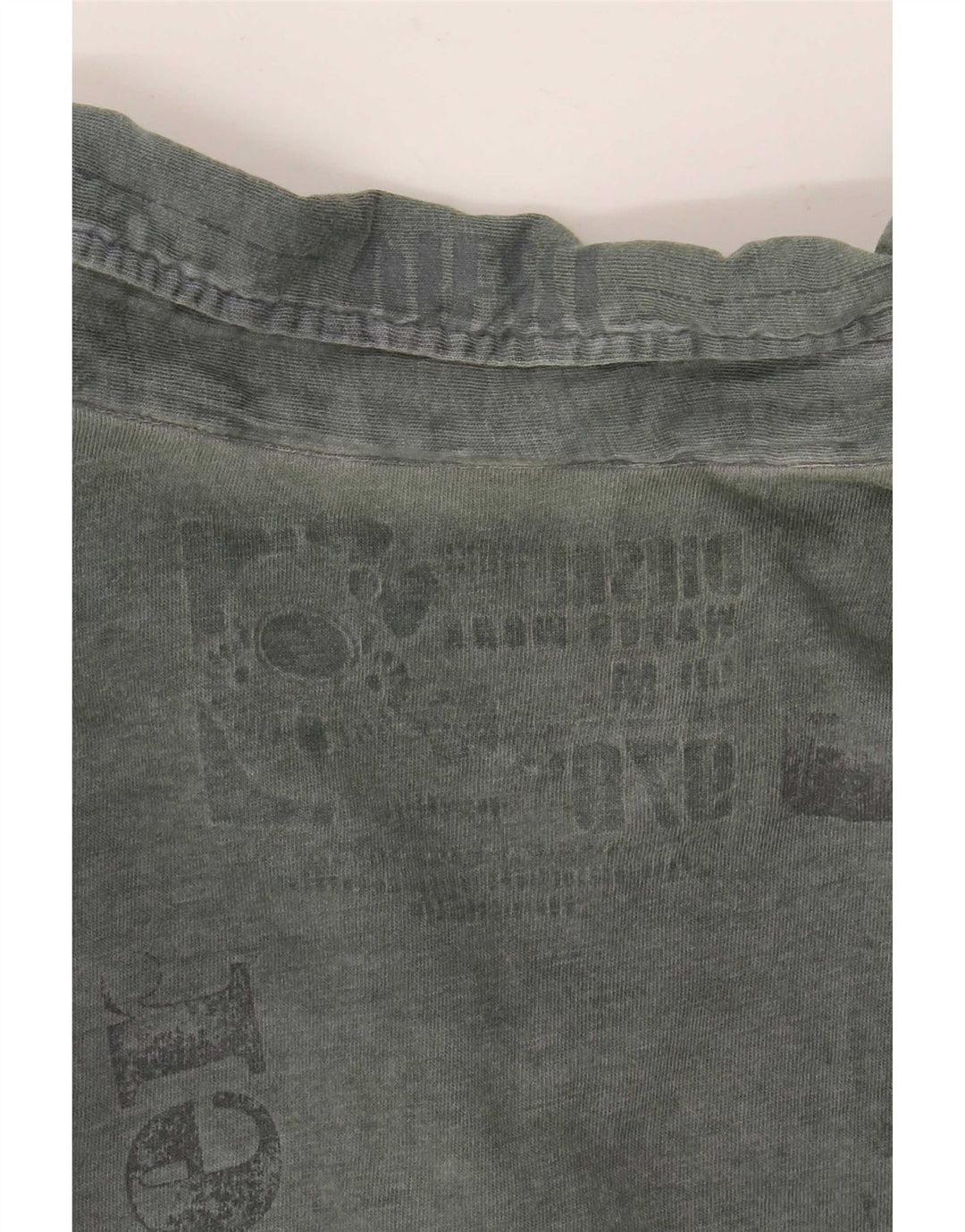 Diesel Herren-Poloshirt mit Grafik, mittelgrüne Baumwolle