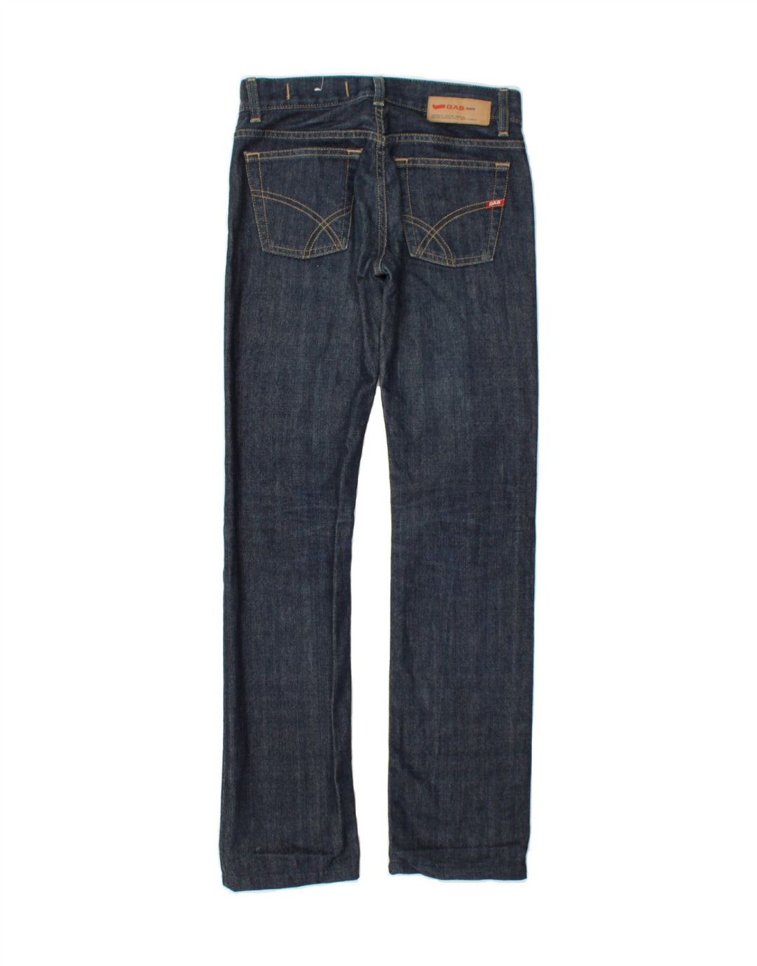 GAS Mens Straight Jeans W24 L30 Navy Blue Cotton Vintage Gas and Second-Hand Gas from Messina Hembry 