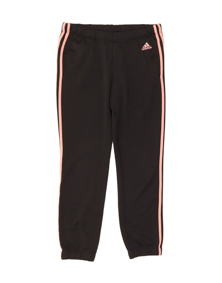 ADIDAS Womens Tracksuit Trousers Joggers UK 12/14 Medium Black Polyester Vintage Adidas and Second-Hand Adidas from Messina Hembry 