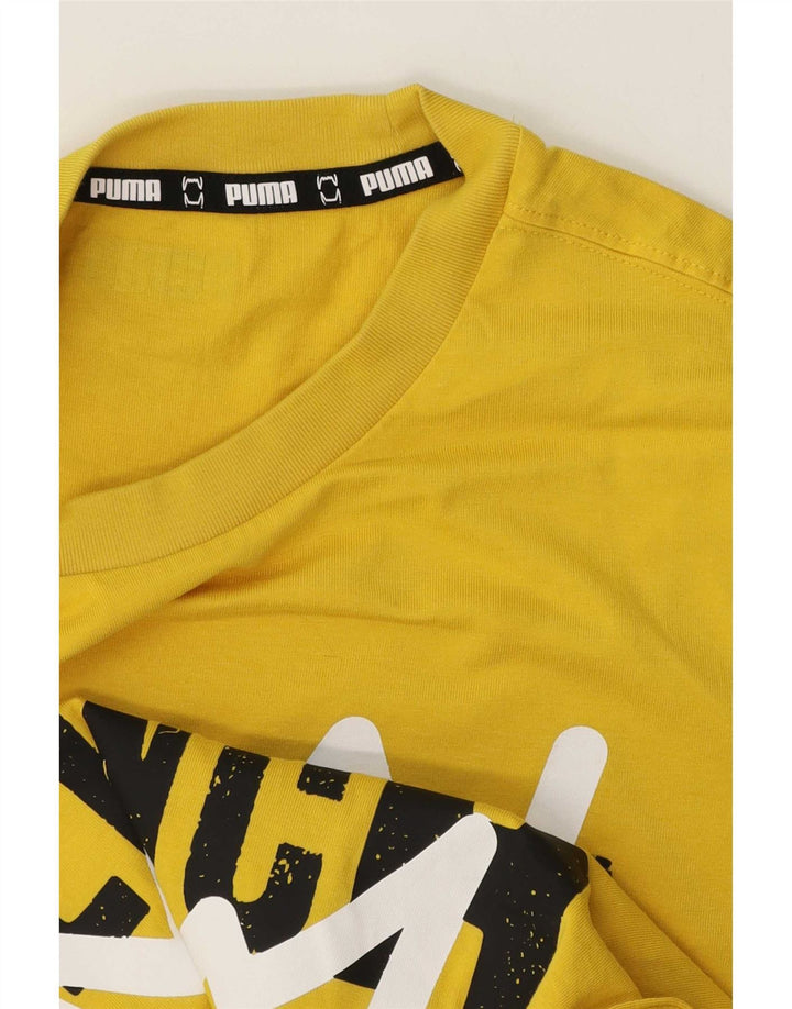 Puma Herren Don't Flinch Regular Graphic T-Shirt Top Small Gelb