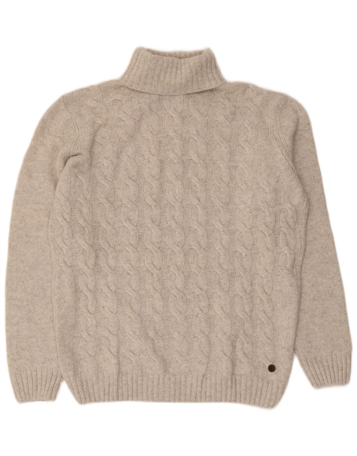 Marlboro Classics Damen-Pullover mit Rollkragen, UK 20 2XL, graue Wolle