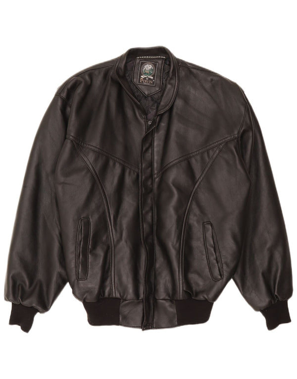Pervin Herren Lederjacke UK 42 XL Schwarz