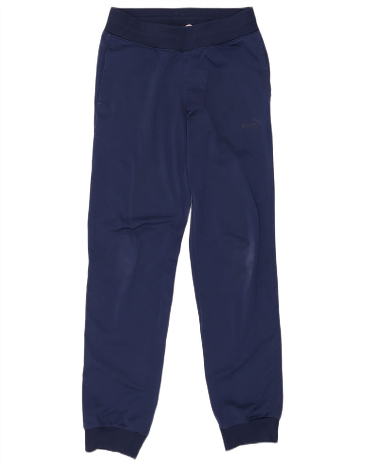 PUMA Damen Trainingshose Jogger UK 10 Small Marineblau Polyester