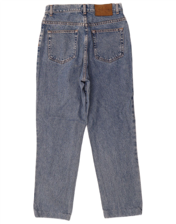 CALVIN KLEIN Damen Tapered Jeans US 10 Large W28 L28 Blaue Baumwolle
