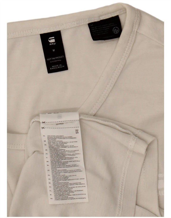 G-Star Herren T-Shirt-Oberteil aus mittelweißer Baumwolle