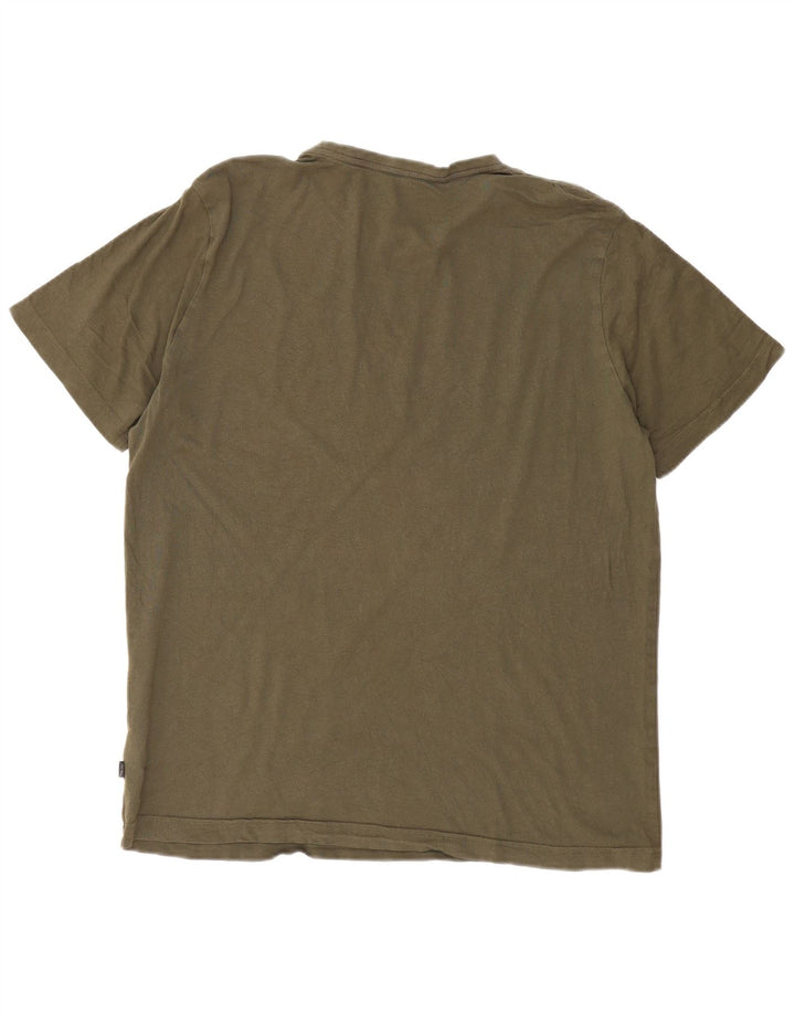 PUMA Mens Graphic T-Shirt Top XL Khaki Cotton