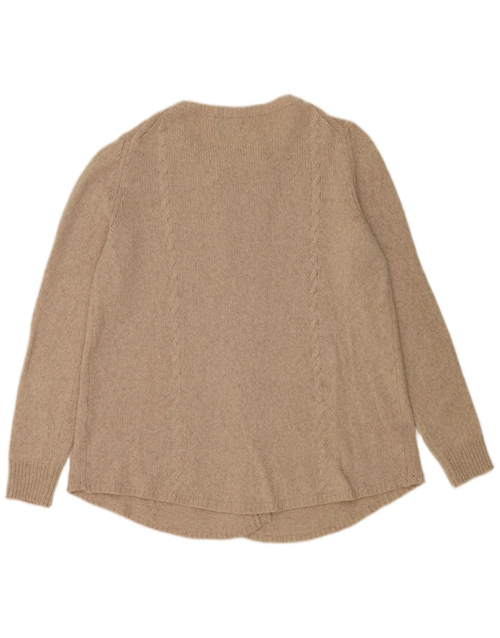 Massimo Dutti Damen-Strickjacke in Übergröße, Gr. 10, Größe S, Beige