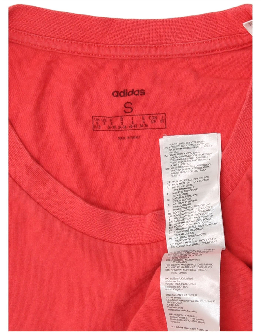 Adidas Damen T-Shirt Top UK 8/10 Small Rot