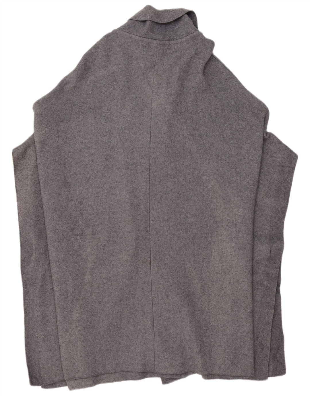 ZARA Womens Poncho Double Breasted Cardigan Sweater UK 14 Medium Grey