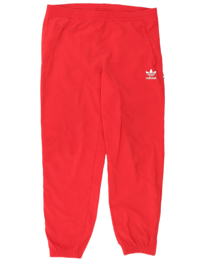 Adidas Herren-Trainingshose, Jogginghose, groß, rot, Polyester