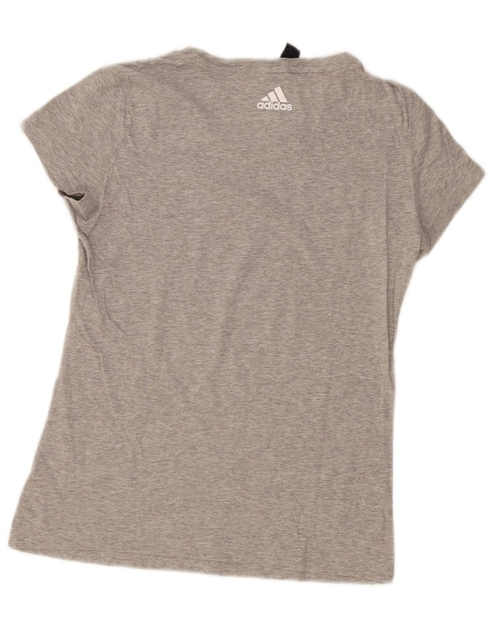 Adidas Damen Graphic T-Shirt Top UK 12 Mittelgrau
