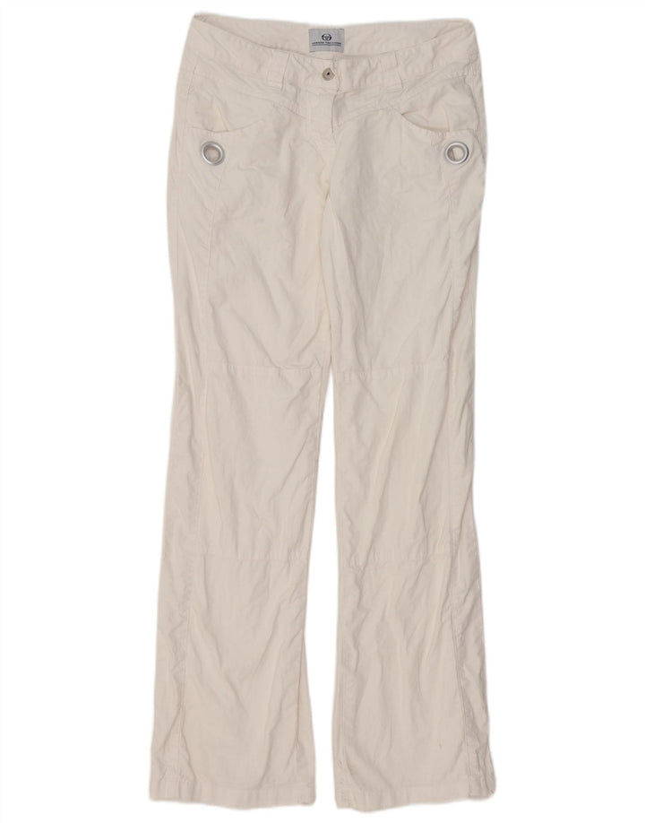 SERGIO TACCHINI Damen Bootcut Freizeithose IT 42 Medium W32 L32 Weiß