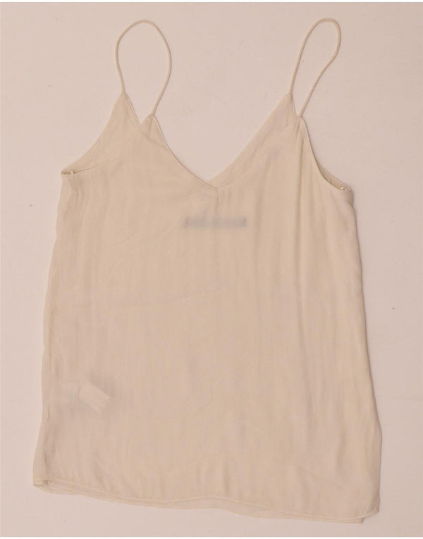 Zara Damen Cami Top UK 6 XS Off White Polyester