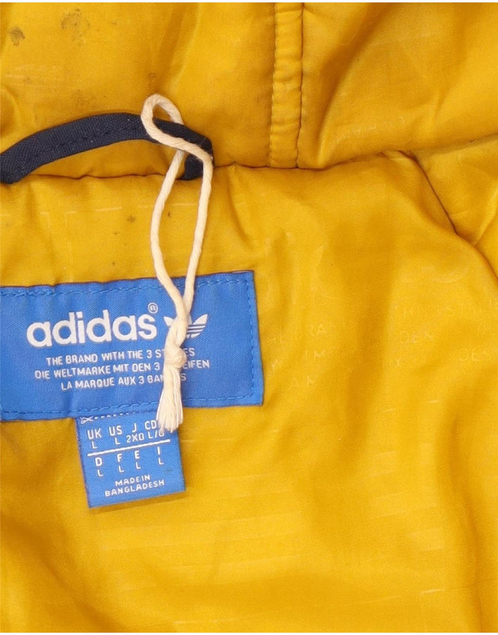 Adidas Herren Kapuzenmantel, gepolstert, UK 40, groß, marineblau, Polyester