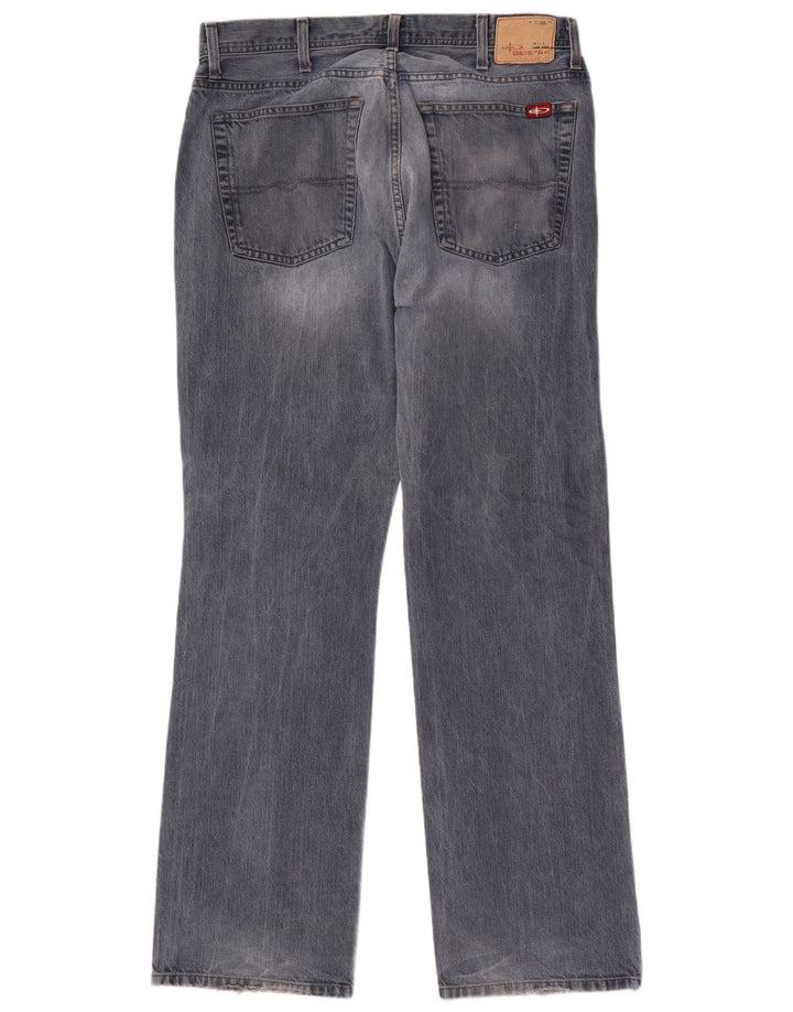 Big Star Herren Straight Jeans W36 L34 Blaue Baumwolle