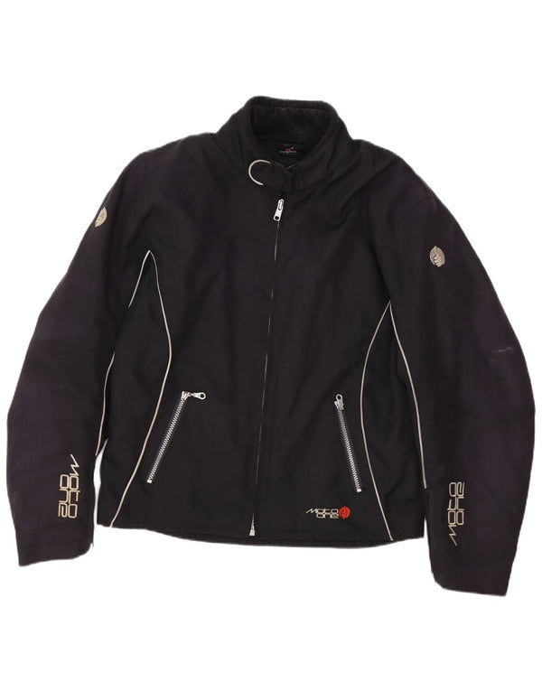 Moto One Herren Graphic Racer Jacke UK 40 Large Schwarz