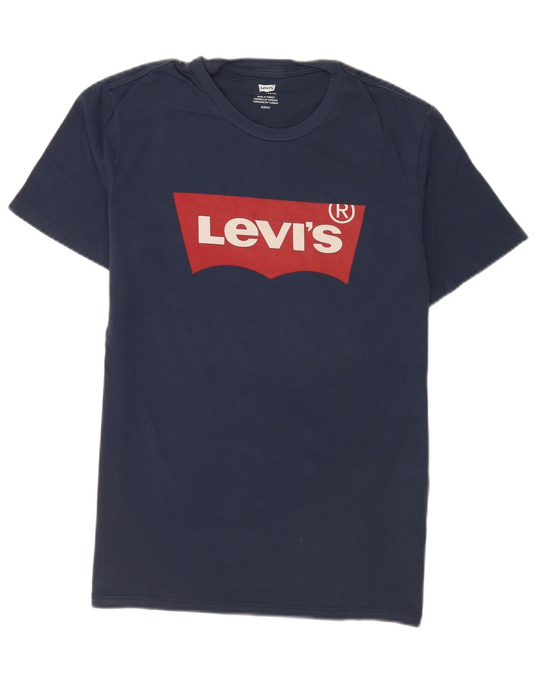 Levi's Herren-T-Shirt mit Grafik, Größe S, marineblaue Baumwolle