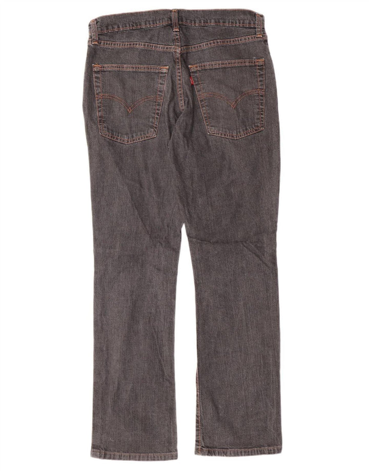 LEVI'S Damen 525 Straight Jeans W32 L30 Graue Baumwolle