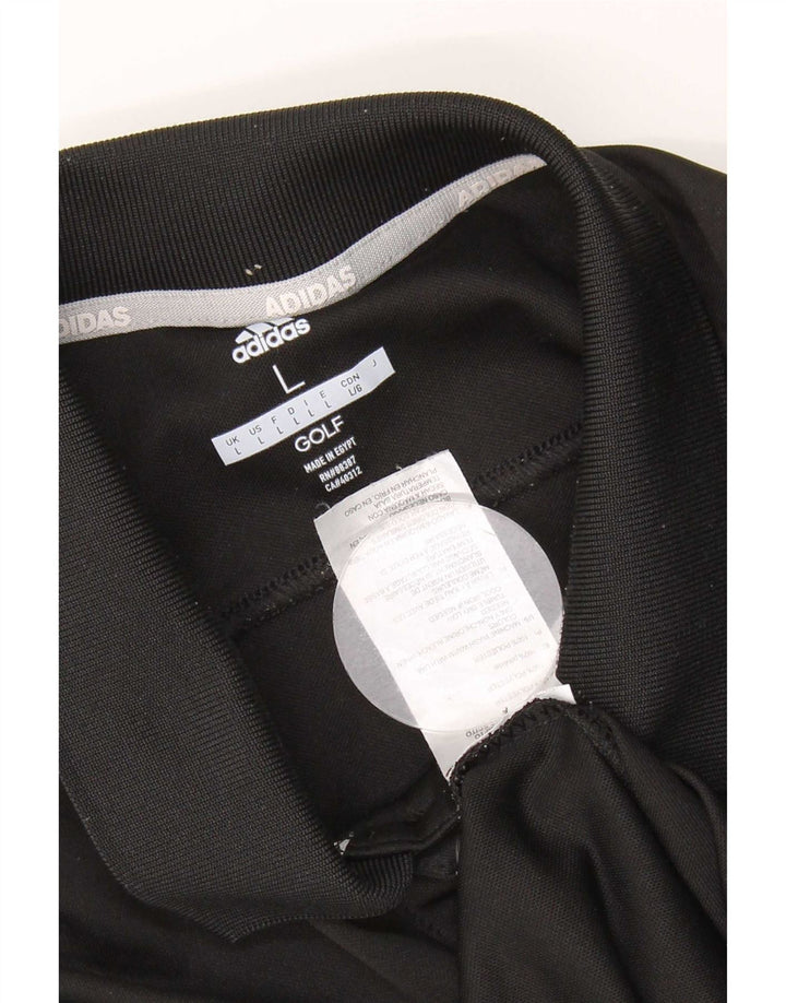 Adidas Herren Golf-Poloshirt, groß, aus schwarzem Polyester