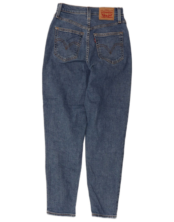 Levi's Damen Mom Jean High Waist Tapered Jeans W24 L27 Blaue Baumwolle