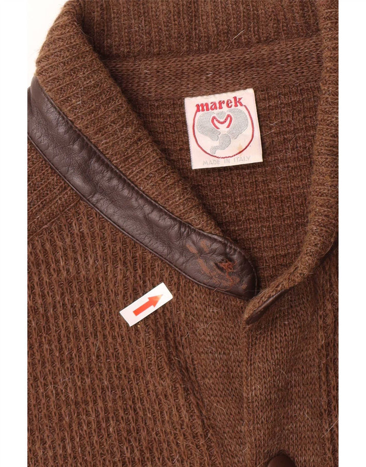Marek Herren-Strickjacke, groß, braunes Acryl