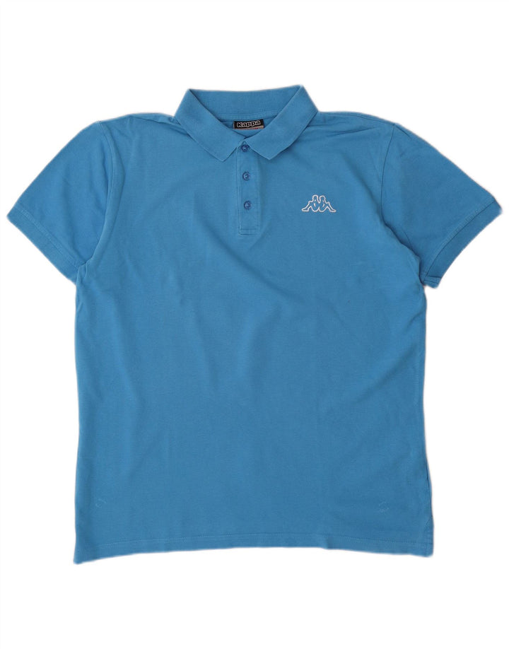Kappa Herren-Poloshirt aus mittelblauer Baumwolle