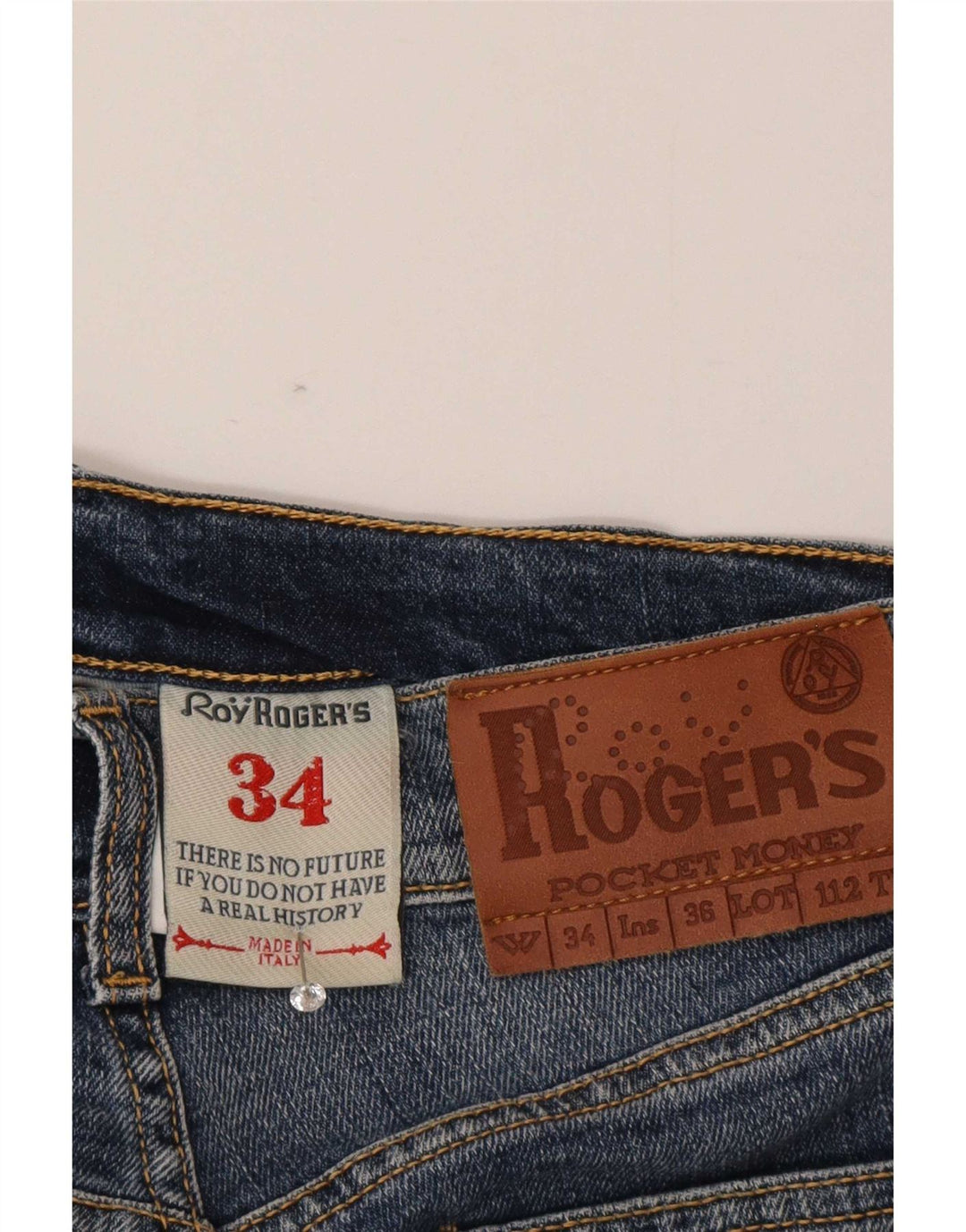 Roy Rogers Herren Straight Jeans W34 L32 Blaue Baumwolle