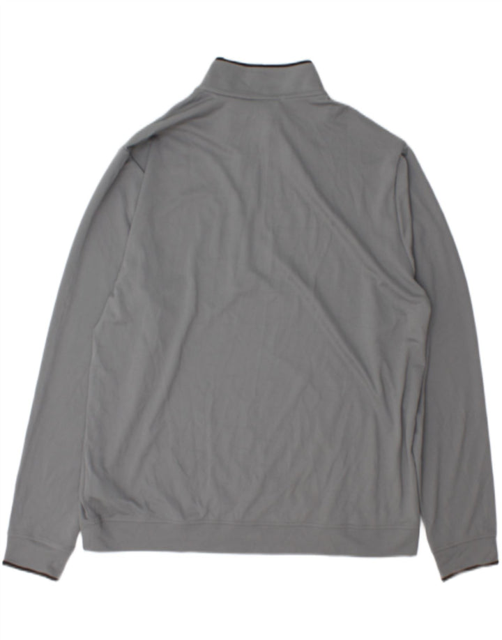 Adidas Herren-Trainingsanzug mit Reißverschluss, Pullover, XL, grau, Polyester